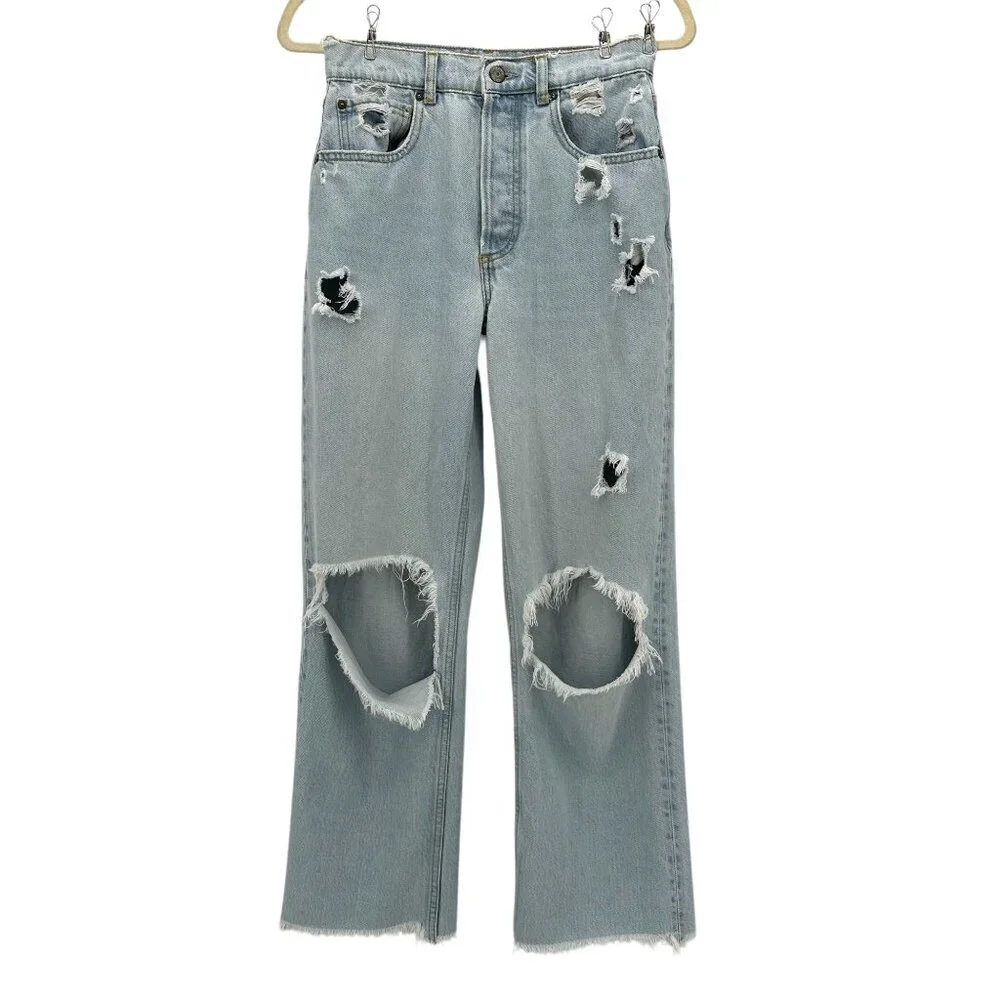 Boyish Womens 24 Jeans The Ziggy Authentic Rigid Organic Cotton Relaxed Straight